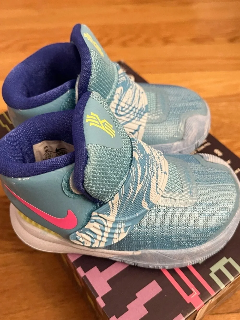 Nike Kyrie 6 Pool (TDV) Blue Pink Infant Toddler Size 5C DA5170 409